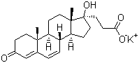 structure of CAS# 2181-04-6, Potassium canrenoate