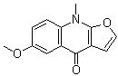 CAS # 2181-84-2, 6-Methoxy-9-methylfuro[2,3-b]quinolin-4(9H)-one, 6-Methoxyisodictamnine, Isopteleine