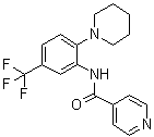 structure of CAS# 218156-96-8, N-[2-(1-哌啶基)-5-(三氟甲基)苯基]-4-吡啶甲酰胺
