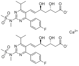 CAS # 2185805-14-3, Rosuvastatin Impurity 5, Calcium (3S,5S,E)-7-(4-(4-fluorophenyl)-6-isopropyl-2-(N-methylmethylsulfonamido)pyrimidin-5-yl)-3,5-dihydroxyhept-6-enoate