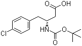 structure of CAS# 218608-96-9, Boc-(R)-3-Amino-4-(4-chlorophenyl)butyric acid