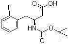 CAS # 218608-99-2, Boc-(S)-3-Amino-4-(2-fluorophenyl)butyric acid, (S)-N-(tert-Butoxycarbonyl)-3-amino-4-(2-fluorophenyl)butyric acid