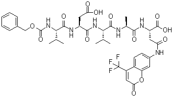 CAS 登录号：219138-08-6, N-[苄氧羰基]-L-缬氨酰-L-alpha-天冬氨酰-L-缬氨酰-L-丙氨酰-N-[2-氧代-4-(三氟甲基)-2H-1-苯并吡喃-7-基]-L-alpha-天冬氨酰胺