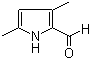 structure of CAS# 2199-58-8, 3,5-二甲基-2-吡咯甲醛
