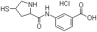 structure of CAS# 219909-83-8, 3-[(2S,4S)-4-巯基吡咯烷-2-羰酰胺基]苯甲酸盐酸盐