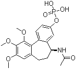CAS # 219923-05-4, ANG 453, AZD 6126, N-[(5S)-6,7-Dihydro-9,10,11-trimethoxy-3-(phosphonooxy)-5H-dibenzo[a,c]cyclohepten-5-yl]acetamide, ZD 6126, ZM 445526