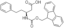 structure of CAS# 219967-74-5, (S)-3-(Fmoc-amino)-5-phenylpentanoic acid