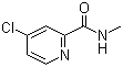 structure of CAS# 220000-87-3, N-甲基-4-氯-2-吡啶甲酰胺