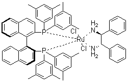 structure of CAS# 220114-03-4, Dichloro[(S)-(-)-2,2'-bis[di(3,5-xylyl)phosphino]-1,1'-binaphthyl][(1S,2S)-(-)-1,2-diphenylethylenediamine]ruthenium(II)