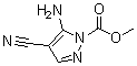 structure of CAS# 220131-57-7, 5-氨基-4-氰基-1H-吡唑-1-羧酸甲酯