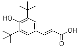 structure of CAS# 22014-01-3, 3,5-二叔丁基-4-羟基肉桂酸