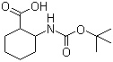 structure of CAS# 220760-49-6, 2-[(tert-Butoxycarbonyl)amino]cyclohexanecarboxylic acid