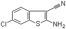 structure of CAS# 221061-10-5, 2-Amino-6-chlorobenzo[b]thiophene-3-carbonitrile