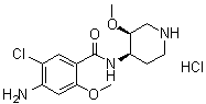 structure of CAS# 221180-26-3, 替卡必利盐酸盐