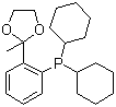 structure of CAS# 221187-50-4, 2'-(Dicyclohexylphosphino)acetophenone ethylene ketal