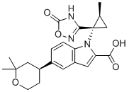 structure of CAS# 2212021-83-3, 5-((S)-2,2-二甲基四氢-2H-吡喃-4-基)-1-((1S,2S)-2-甲基-1-(5-氧代-4,5-二氢-1,2,4-恶二唑-3-基)环丙基)-1H-吲哚-2-羧酸