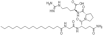 structure of CAS# 221227-05-0, Palmitoyl Tetrapeptide 7
