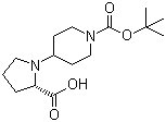 structure of CAS# 221352-39-2, N-叔丁氧羰基-4-哌啶基-L-脯氨酸