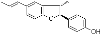 CAS 登录号：221666-27-9, (+)-Conocarpan, 4-[(2S,3S)-2,3-二氢-3-甲基-5-(1E)-1-丙烯-1-基-2-苯并呋喃基]苯酚
