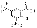structure of CAS# 22227-59-4, 2-氯-3-硝基-5-(三氟甲基)苯甲酸