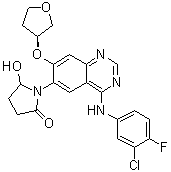 CAS 登录号：2223677-58-3, 1-[4-[(3-氯-4-氟苯基)氨基]-7-[[(3S)-四氢-3-呋喃基]氧基]-6-喹唑啉基]-5-羟基-2-吡咯烷酮
