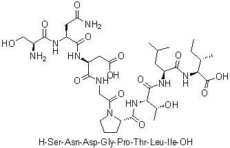 CAS 登录号：222412-19-3, L-丝氨酰-L-天冬氨酰胺酰-L-alpha-天冬氨酰甘氨酰-L-脯氨酰-L-苏氨酰-L-亮氨酰-L-异亮氨酸