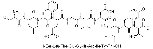 CAS # 222415-16-9, L-Seryl-L-leucyl-L-phenylalanyl-L-alpha-glutamylglycyl-L-isoleucyl-L-alpha-aspartyl-L-isoleucyl-L-tyrosyl-L-threonine