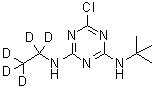 structure of CAS# 222986-60-9, 6-氯-N-叔丁基-N'-(乙基-d<sub>5</sub>)-1,3,5-三嗪-2,4-二胺