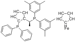 structure of CAS# 223121-07-1, (S)-1-[(RP)-2-(Diphenylphosphino)ferrocenyl]ethyldi(3,5-xylyl)phosphine