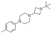 CAS # 223381-88-2, 1-[1-(1,1-Dimethylethyl)-3-azetidinyl]-4-(4-methylphenyl)piperazine
