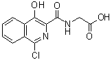 structure of CAS# 223387-75-5, [[(1-氯-4-羟基异喹啉-3-基)羰基]氨基]乙酸