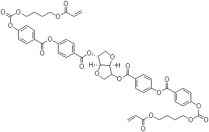 CAS # 223572-88-1, Paliocolor LC 756, 1,4:3,6-Dianhydro-D-glucitol bis[4-[[4-[[[4-[(1-oxo-2-propenyl)oxy]butoxy]carbonyl]oxy]benzoyl]oxy]benzoate]