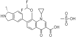 CAS # 223652-82-2, Garenoxacin mesylate, BMS 284756, BMS 284756-0, T 3811ME