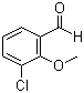 structure of CAS# 223778-54-9, 3-Chloro-2-methoxybenzaldehyde