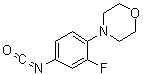 structure of CAS# 224323-51-7, 4-(2-氟-4-异氰酸苯基)吗啉
