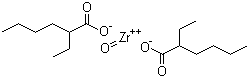 structure of CAS# 22464-99-9, Zirconium 2-ethylhexanoate
