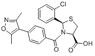 structure of CAS# 2247372-59-2, (2R,4R)-2-(2-chlorophenyl)-3-(4-(3,5-dimethylisoxazol-4-yl)benzoyl)thiazolidine-4-carboxylic acid