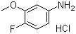 structure of CAS# 22510-10-7, 4-Fluoro-3-methoxyaniline hydrochloride