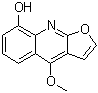 CAS # 2255-50-7, 4-Methoxyfuro[2,3-b]quinolin-8-ol, 8-Hydroxydictamnine, NPLC 0314, Robustine, Robustine (Haplophyllum)