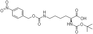 structure of CAS# 22601-53-2, N-(叔丁氧羰基)-N'-[[(4-硝基苯基)甲氧基]羰基]-L-赖氨酸