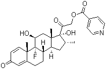 地塞米松异烟酸酯分子结构 (CAS 2265-64-7)