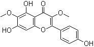 structure of CAS# 22697-65-0, 5,7,4'-Trihydroxy-3,6-dimethoxyflavone