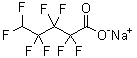 structure of CAS# 22715-46-4, Sodium 5-hydroperfluoropentanoate