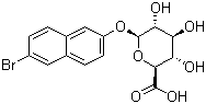 structure of CAS# 22720-35-0, 6-Bromo-2-naphthalenyl beta-D-glucopyranosiduronic acid