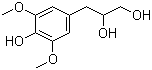 structure of CAS# 22805-15-8, 3-(4-羟基-3,5-二甲氧基苯基)-1,2-丙二醇