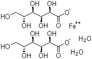 structure of CAS# 22830-45-1, D-Gluconic acid iron salt dihydrate