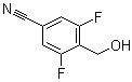 structure of CAS# 228421-83-8, 3,5-Difluoro-4-(hydroxymethyl)benzonitrile