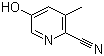 structure of CAS# 228867-86-5, 5-Hydroxy-3-methylpyridine-2-carbonitrile