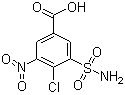 structure of CAS# 22892-96-2, 4-氯-3-硝基-5-磺酰胺基苯甲酸