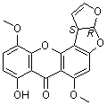 CAS # 22897-08-1, 5-Methoxysterigmatocystin, (3aR,12cS)-3a,12c-Dihydro-8-hydroxy-6,11-dimethoxy-7H-furo[3',2':4,5]furo[2,3-c]xanthen-7-one